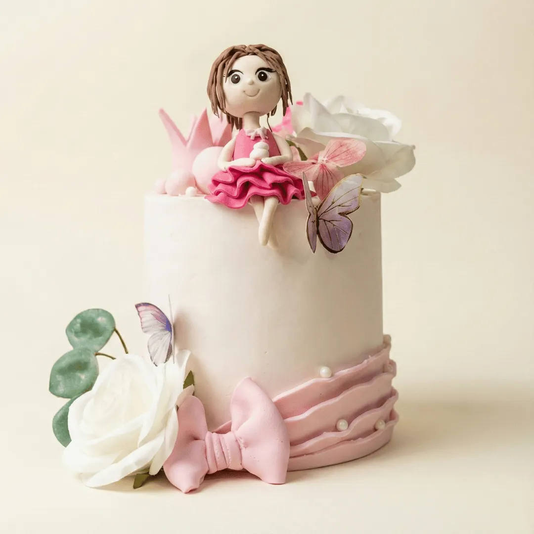 Custom Celebration Cake Girl On Top